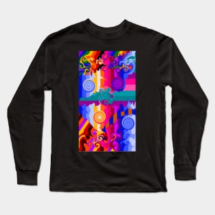 Swirl Abstract Art by Orchid 6 Long Sleeve T-Shirt